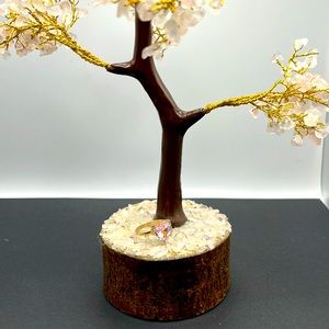 Silver and Pink Heart ring